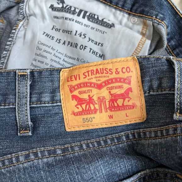 Levi’s 52x29 550s relaxed fit Classic Blue Denim Jeans 👖 - Picture 9 of 10